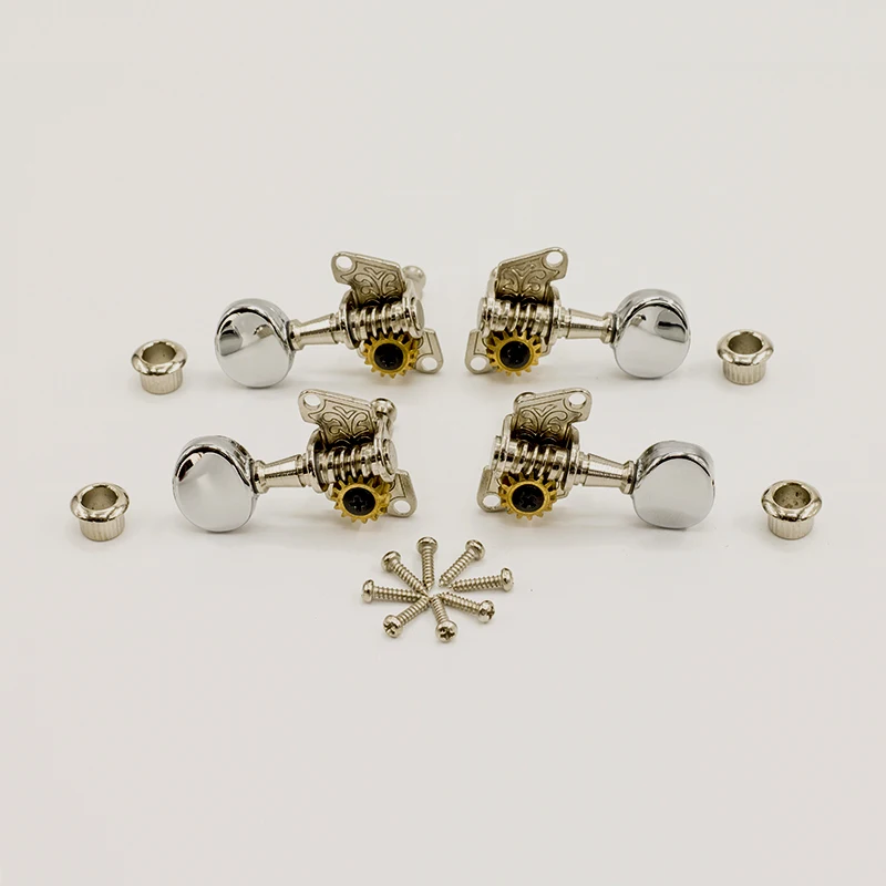 1SET 2L2R Ukulele Tuning Pegs Button Strings Tuners Head Accessories Ukulele Part +4 Screws High Qulity