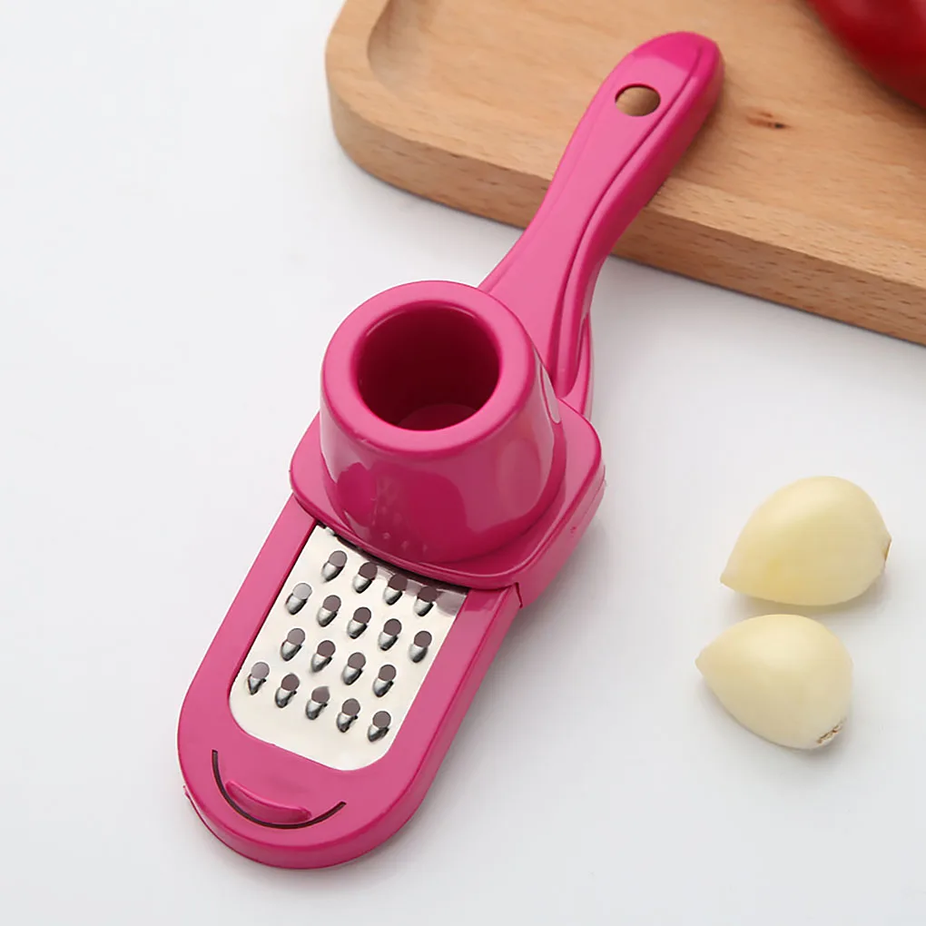 

1PC Garlic Press Slicer Home Kitchen Stainless Steel Garlic Slicer Grinder Non-slip Slicing Tool