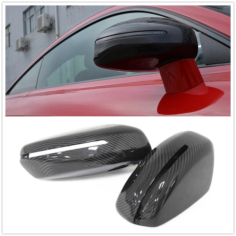 For Audi TT 07-14 TTS 08-13 TTRS 09-13 R8 07-12 Carbon Fiber Mirror Cover Replacement Car Exterior Rear View Cap Shell Clip On