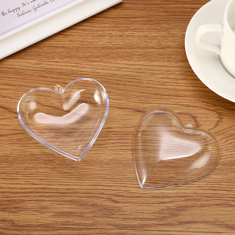 1/2 Set 3D Bath Bomb Mold Heart Shape DIY Clear Plastic Bath Bomb Mould Acrylic Mold Bath Accessories DIY Chrisemas Xmas