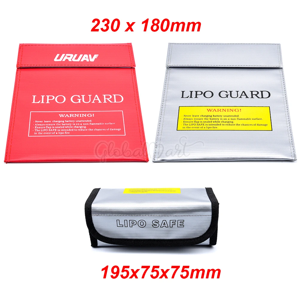 1Pcs Fireproof RC LiPo Li-Po Battery Fireproof Safety Guard Safe Bag Charging Sack Battery Safety Guard Silver Two size Hot