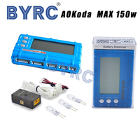 AOKoda 150W 3 in 1 RC 2s-6s Lipo Li-Fe Battery Balancer LCD+Voltage Meter Tester+Discharger