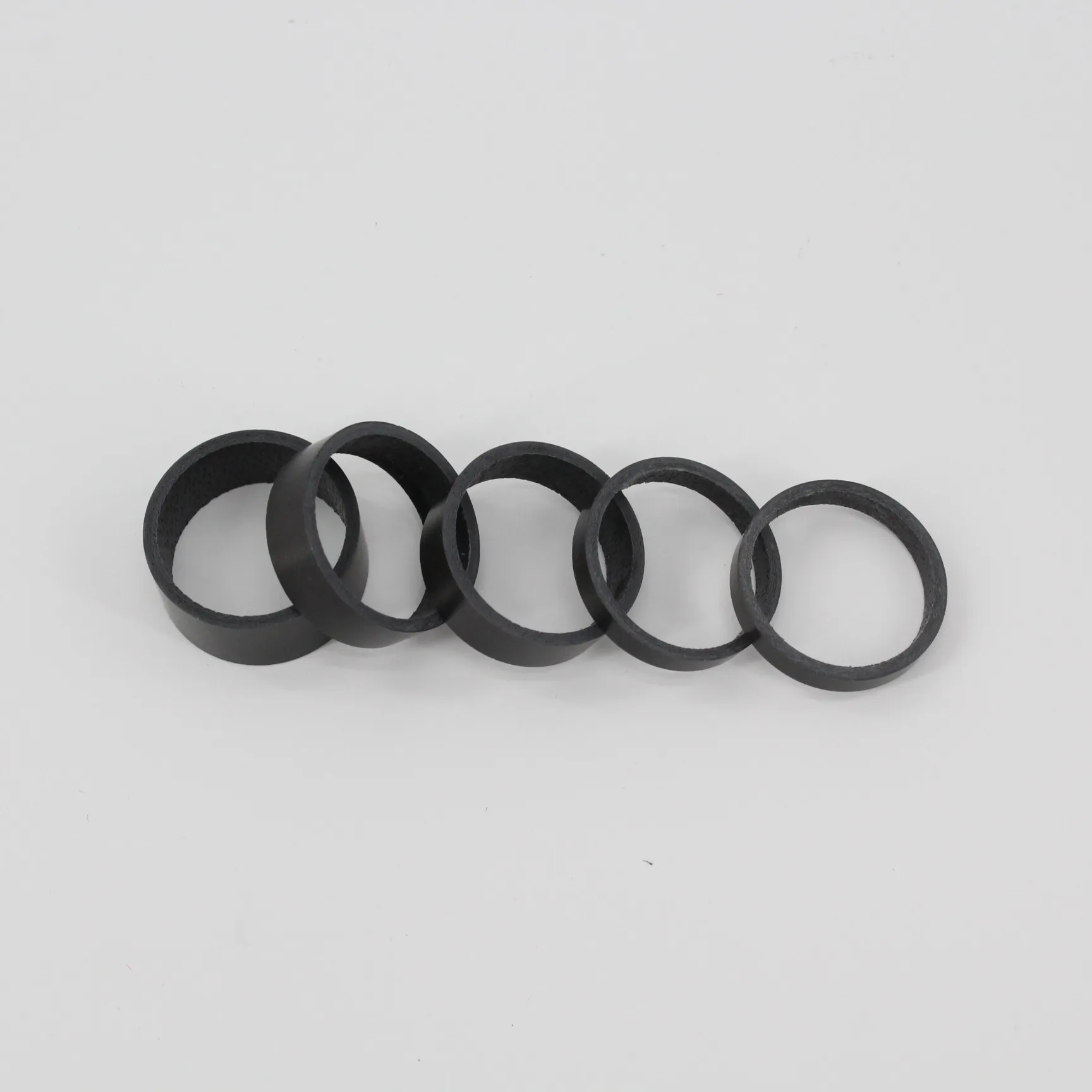 5pcs/lot New Matt UD full carbon fibre headsets bicycle washer bike stem carbon spacer 28.6mm carbon fork washer lightest parts