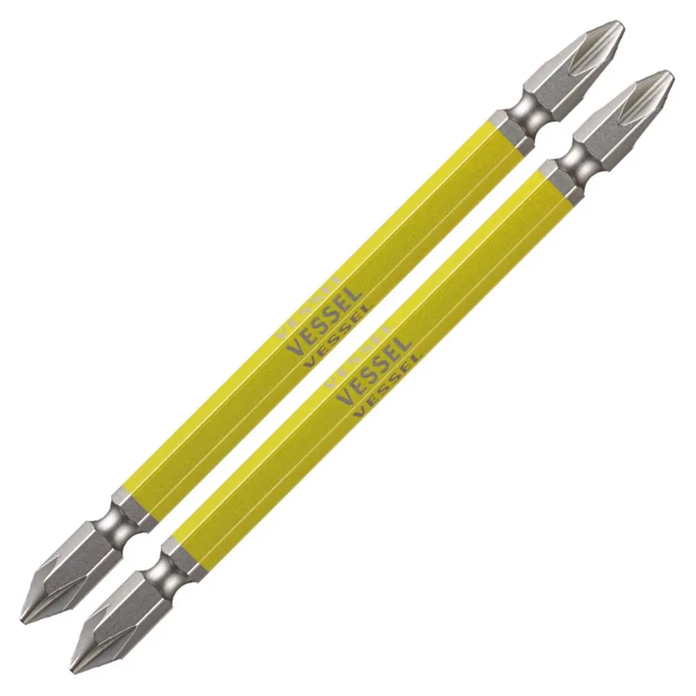 Japan Vessel Double End Combi GO-SAI Screwdriver Bit 2-Piece Set GS14 Series for 6.35mm Construction