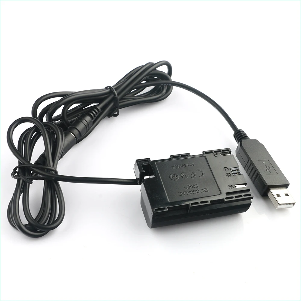 Batería ficticia QC3.0 LP E6 E6N ACK-E6, batería y cargador de CC, Cable USB para Canon EOS 6D 7D 60D 70D 80D 90D R R5 R6 5DS 5D Mark II