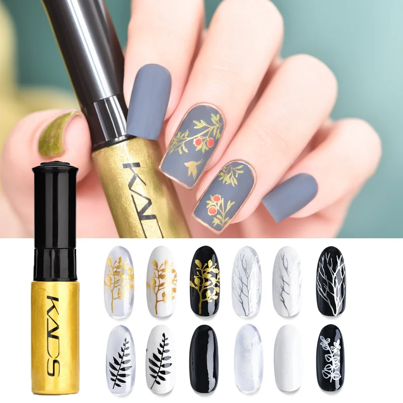 KADS Nail Stamping Polish 7ml Nail Art Printing Oil For Nail Stamp Plate 47 Colors Gold Silver Black White Nail Lacquer Polish