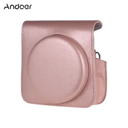 Andoer etui na aparat do Fujifilm Instax Square SQ6 torba ze skóry PU z paskiem torba na aparat z folii natychmiastowej