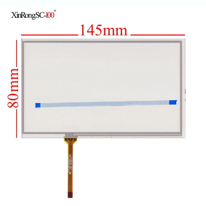 

New 6.1 inch 145*80 Touch panel for 4 lins Touch Screen glass for GPS CAR 145mm*80mm