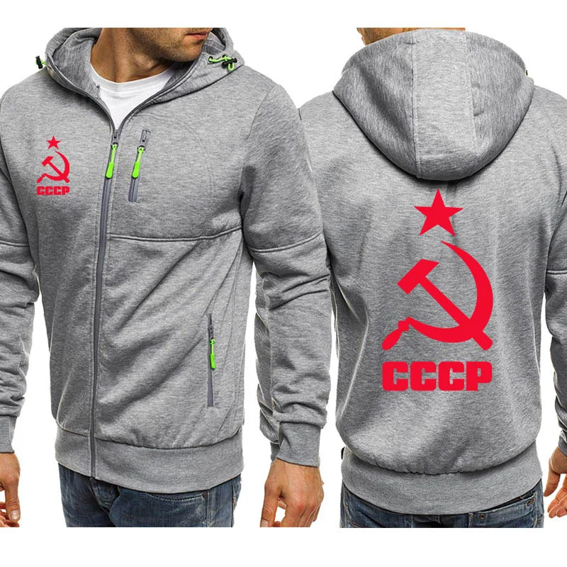 New Men's pullover Unique CCCP Russian USSR Soviet Union printing high quality Cotton Men's hoodie Sweatshirt Casual Tracksuit