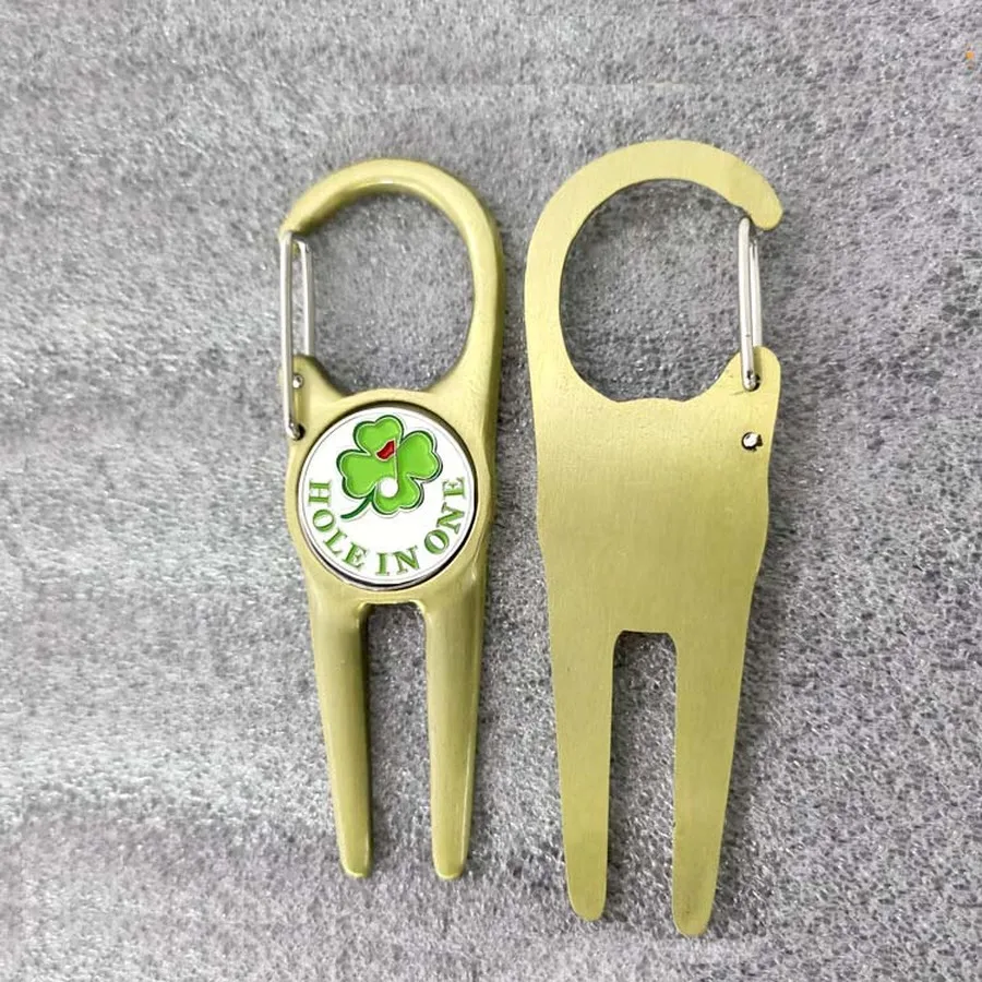 Golf Divot Tool Repair Green Tools with Clip Attaches to Your Golf Bag or Belt Loop for Easy Drop Shipping