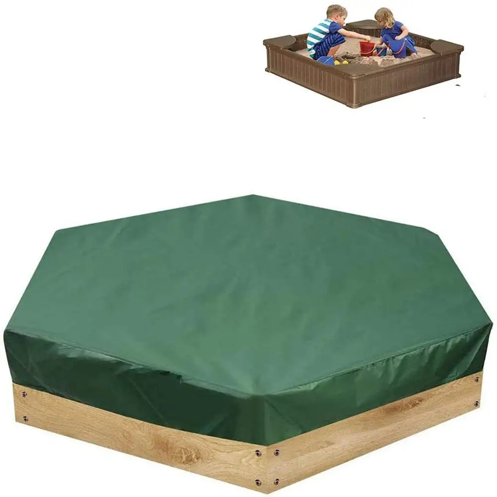 

Oxford Sandbox Cover Kids Toy Protection Dustproof Waterproof Hexagonal Sand Pit Cover with Drawstring for Outdoor Garden