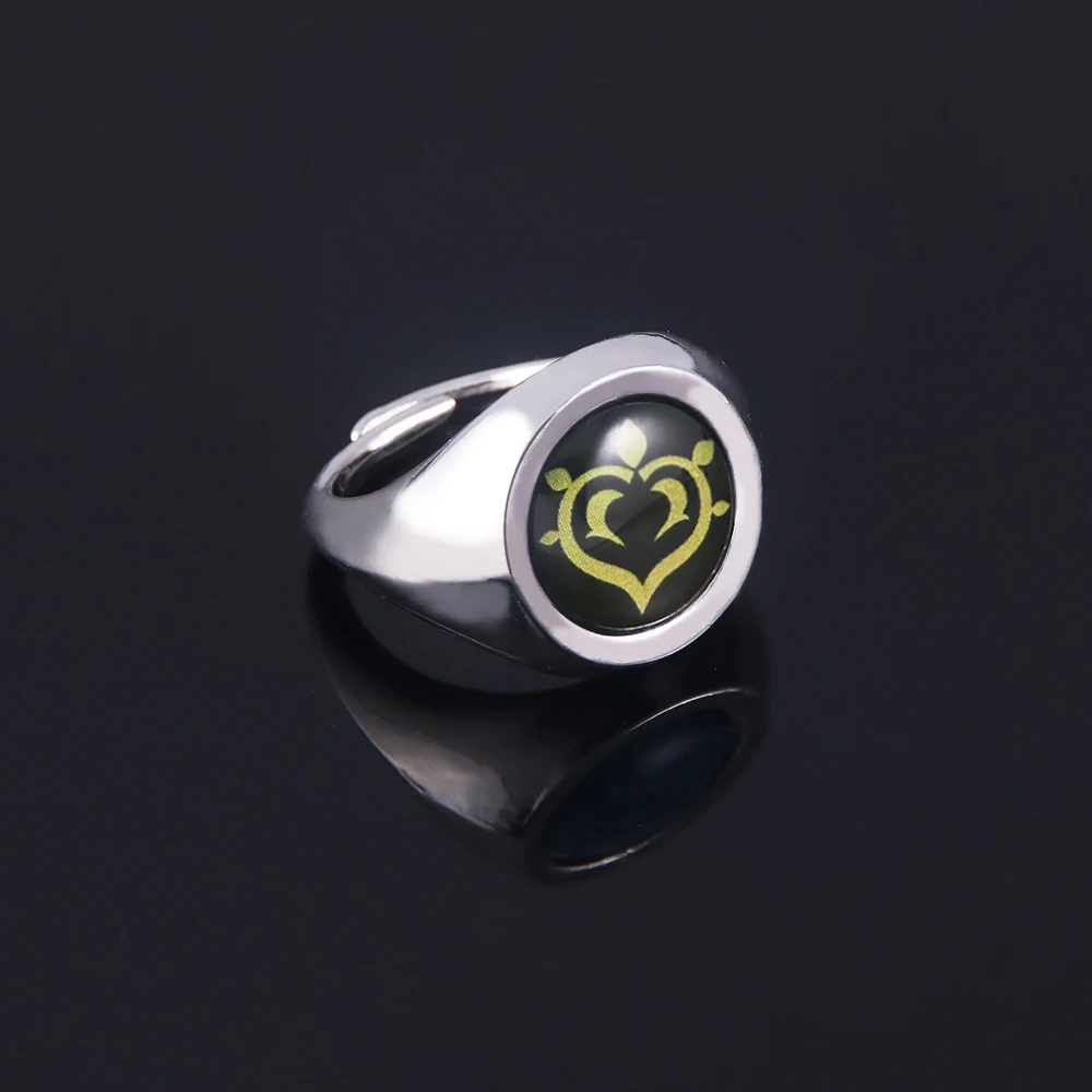 Anime Game Genshin Impact Ring delicato Craft Mengpa Finger Decoration Ring per le donne Party Men cosplay gioielli Casual regalo per bambini