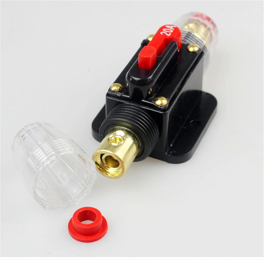 Car Automatic Recovery Fuse Double Circuit Breaker Audio Modified Switch Fuse Holder 20-150A RV