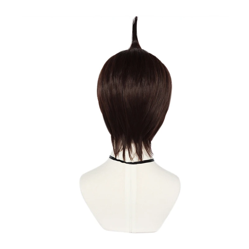 Anime Danganronpa Hifumi Yamada Short Wig Cosplay Costume Dangan Ronpa Heat Resistant Synthetic Hair Men Wigs + Wig Cap