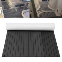 Self-Adhesive EVA Foam Decking Sheet Faux Teak Synthetic Boat Marine 2400mm Flooring Sheets Anti-Skid Brown Gray Black Striped