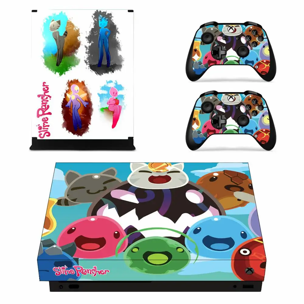 Slime Rancher Full Cover Skin Console & Controller Decal Stickers for Xbox One X Skin Stickers Vinyl