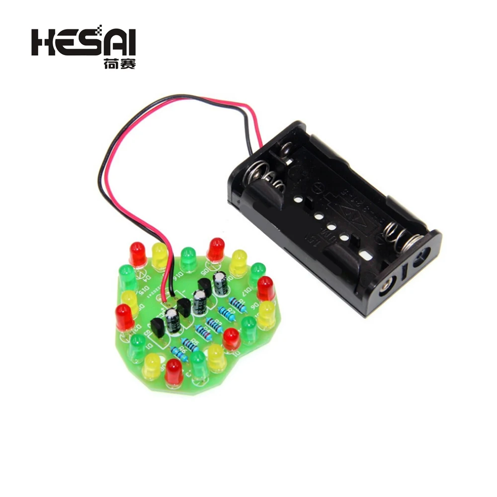 Heart-Shaped LED Light Kit LED Heart-Shaped Flash Electronic Parts DIY