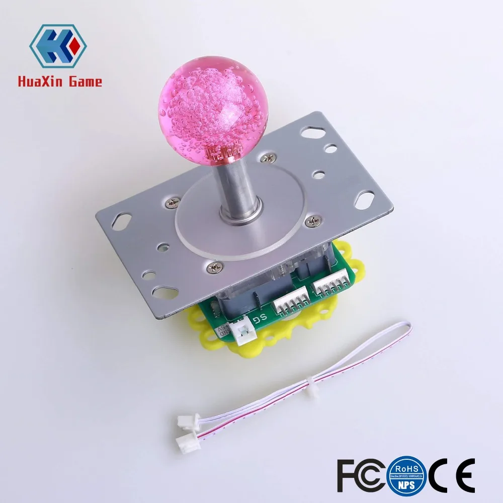 

New Arcade 5V LED Joystick with Crystal Ball Top Handle Illuminated LED Joystick For Arcade Stick PC Controller Computer Game