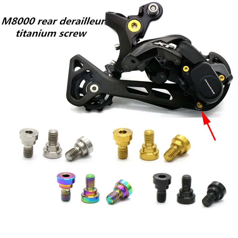 3pcs Bicycle rear derailleur XT M8000 titanium screw shift cover ti screw