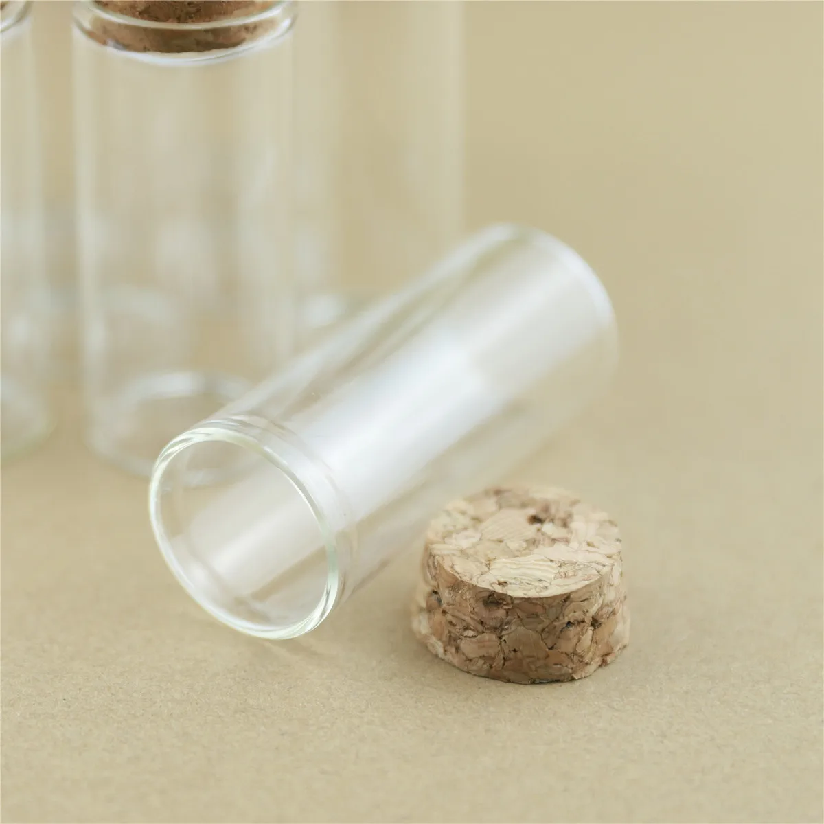 12 Pieces 30*70mm 30ml Small Glass Jars Test Tube Spicy Storage Container Transparent Glass Bottle Cork Stopper  Vials DIY Craft