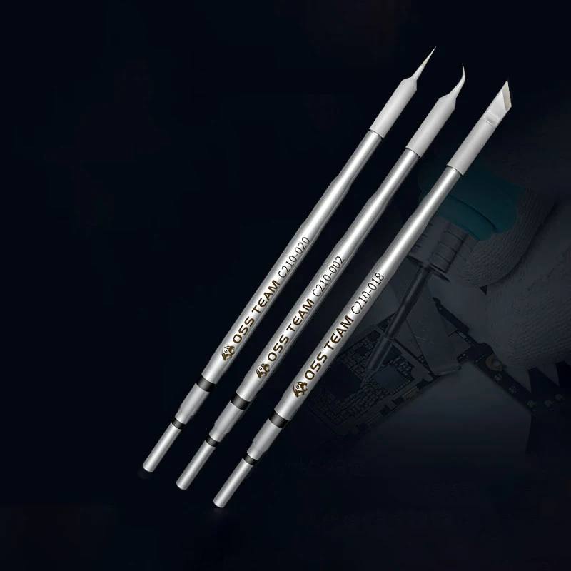 SAYTL C210 Series Soldering Iron Tip Welding Head for T210 Handle/GMV T210/ CD-2SD/2SHE/Sugon T26/T3B Soldering Station