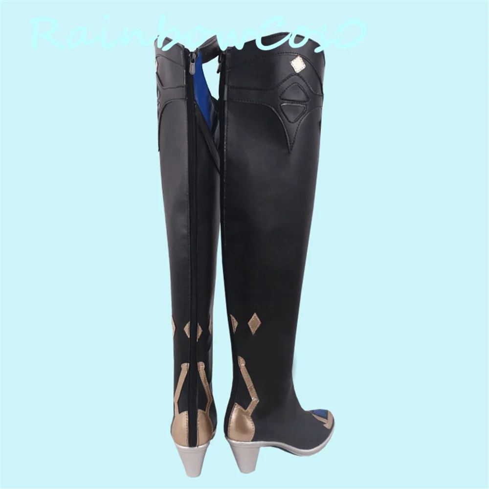 Genshin-zapatos de Cosplay de impacto, botas, juego de Anime, Halloween, RainbowCos0, W1534