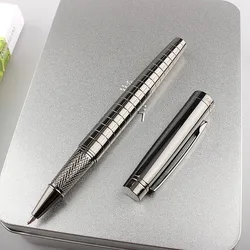 monte mount School Office Stationery Supplies Luxury Metal gray lattice Roller ball Pen 0.7mm Metal Ballpoint Pens for Gift