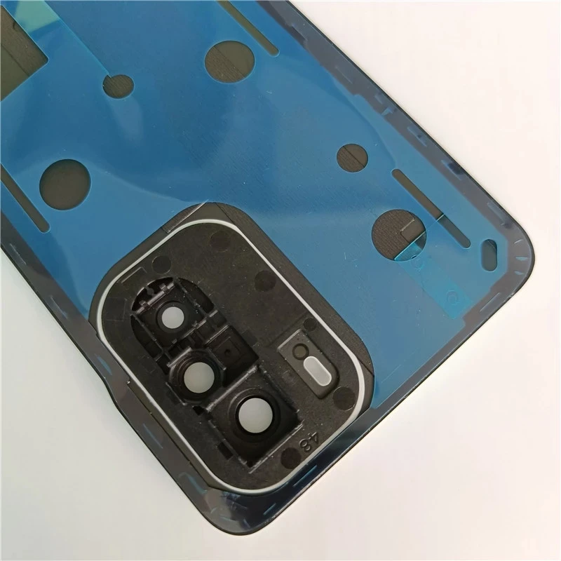 For Xiaomi Poco F3 5G Glass Back Battery Cover Replacement Rear Housing Door Case With Camera Lens