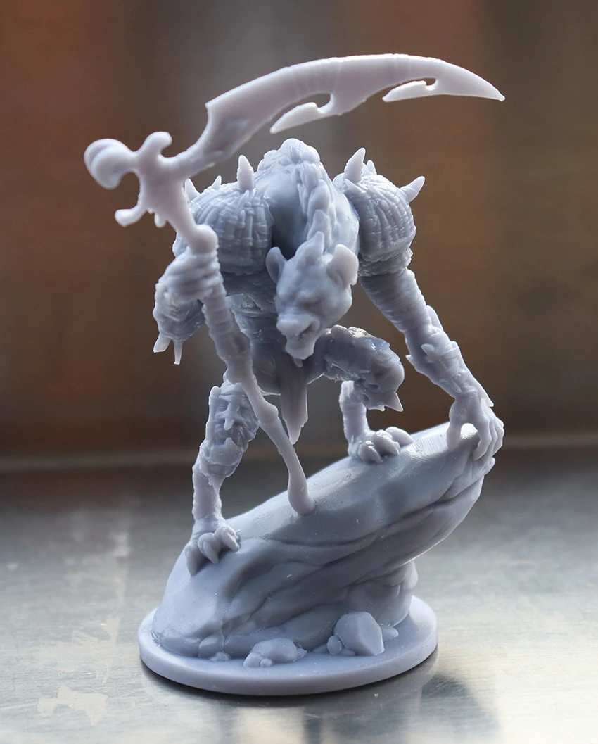 75mm Resin Model Werewolf Wolf Sentry Figure Sculpture Unpainted No Color DW-021