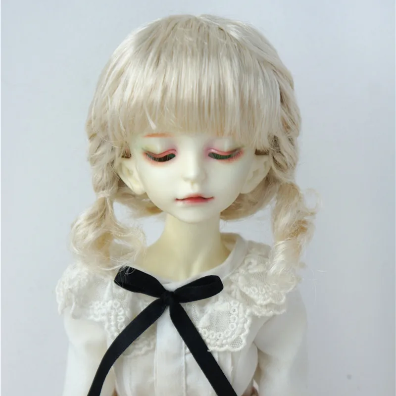 Jusuns  Doll wigs  JD571 7-8inch 18-20CM  1/4 Smart Messy curly braids  Hair   Anna BJD wig  Synthetic  mohair dolls accessories