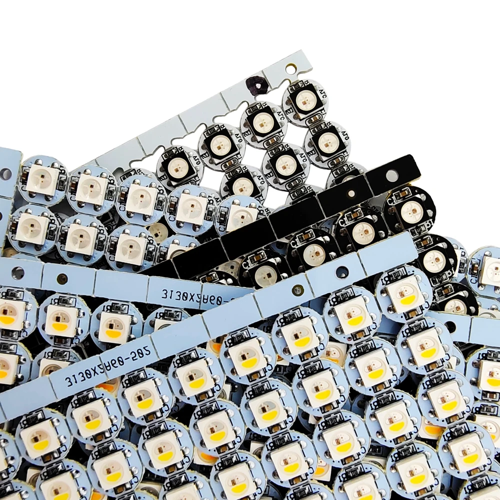 Imagem -04 - Chip Led Endereçável Individualmente e Dissipador de Calor Rgb Mais w Rgbww ic Preto Branco Embutido Dc5v Ws2812b Ws2812 5050 Sk6812 5100 Unidades