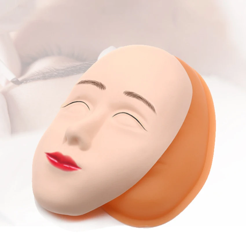 Pele falsa do treinamento da tatuagem dos lábios do olho facial profissional da pele da prática da tatuagem do silicone 5d, pele prática da sobrancelha da composição da beleza