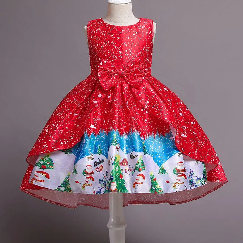 New 3 6 9 10 Yrs Girls Kids Flower Elegant Princess Party Dresses Children Clothing Christmas New Year Birthday Costume for girl