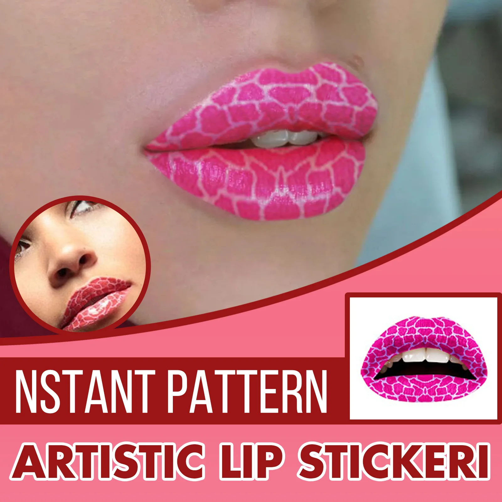 New style Lip Tattoos Temporary Sticker,eco friendly Makeup Sticker Instant Art Sticker Transfer Makeup Tool Mix Style