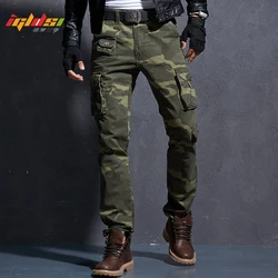 Men's Fashion Cargo Pants Multi-pockets Baggy Pants Casual Long Trousers Overalls Camouflage Joggers Pants Man Cotton