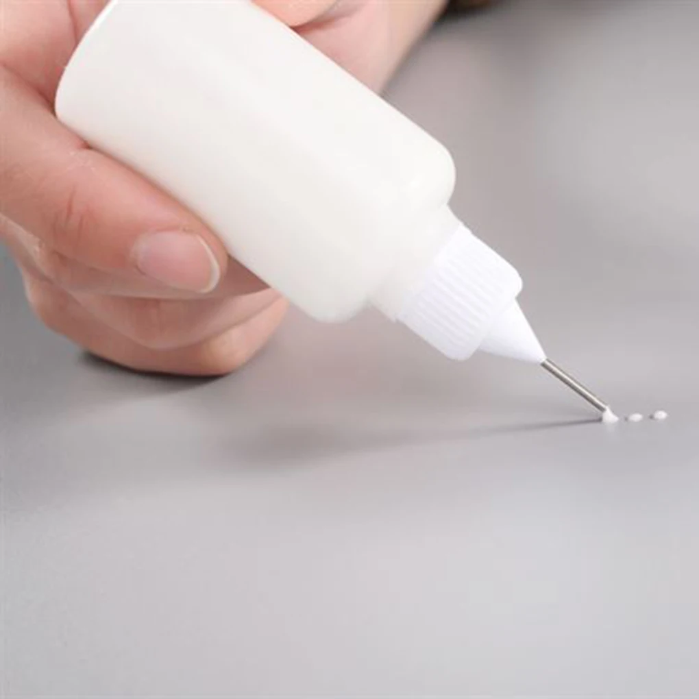 Botella de pegamento vacía de 30ml con aguja, aplicador de punta de precisión para papel Quilling DIY Craft