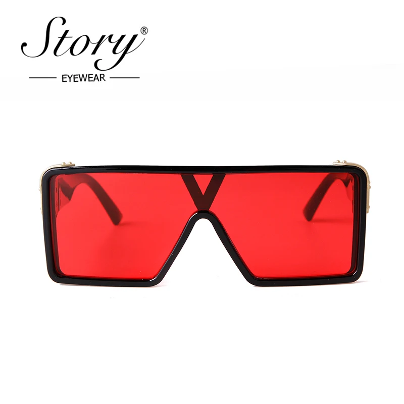 Story Fashion Vintage square Sunglasses Men Women 2020 Brand Designer Luxury retro ocean lens Siamese goggle UV400 Shades S1936G