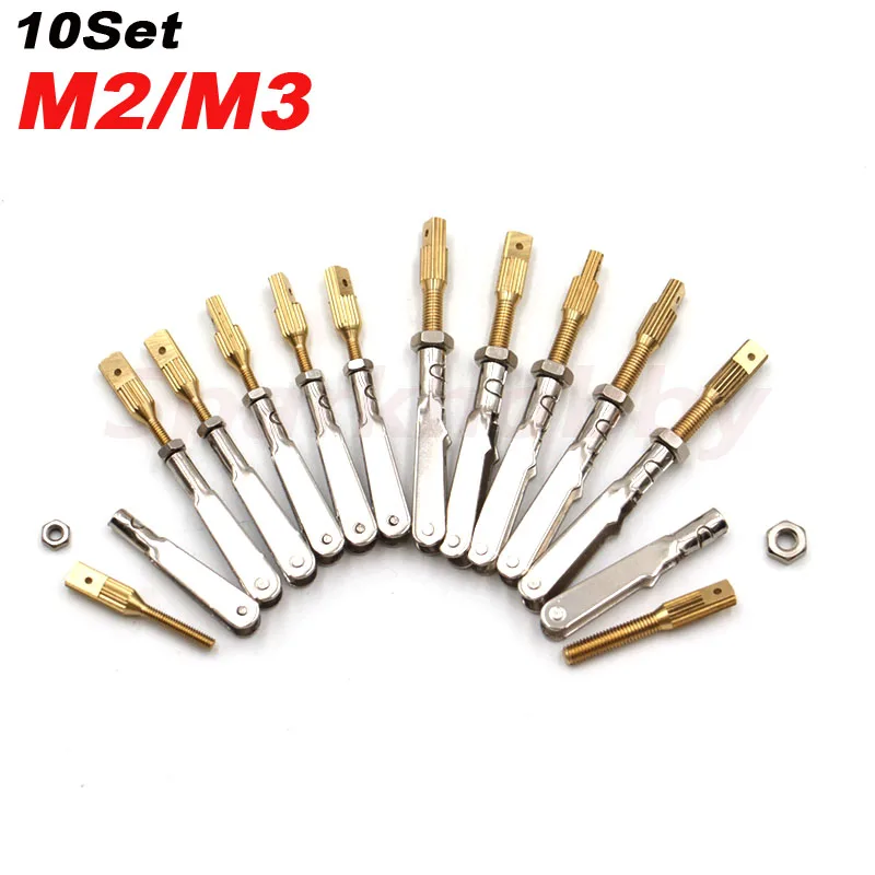 10 Set M2 / M3 Iron Metal U-shaped Chuck Copper Column Tie Rod Connector for RC Connector Screw Spare Parts DIY