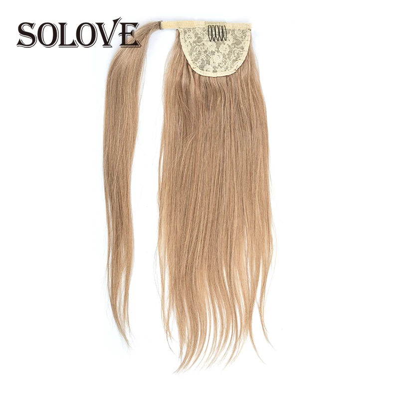 

Ponytail Human Hair Machine Remy Straight European Ponytail Hairstyles 80g 100% Natural Hair Clip in Extensions