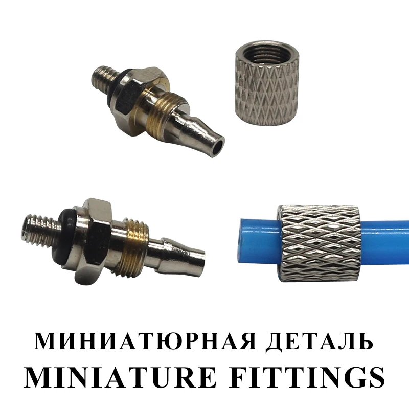 Miniature Fittings M-3H-4 M-4HL-4 Male Thread M3 M4 M5 M6 Tube 4 6mm Pneumatic Pipe Air Hose Quick Fitting Mini Connecto