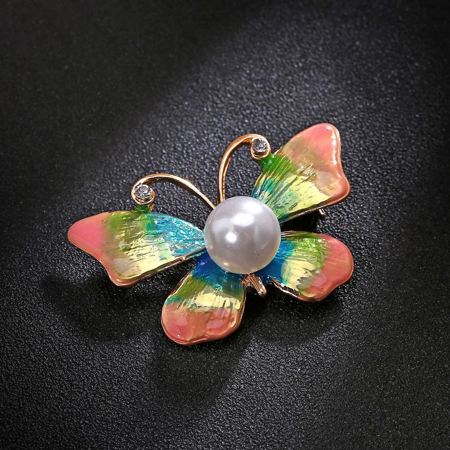 Rinhoo Vintage Schmetterling Flügel Brosche Elegante Tier Strass Imitation Perle Insekt Schmetterling Pin Abzeichen Hochzeit Partei Schmuck – Detail 34