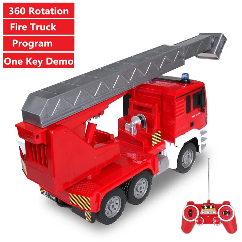 New Update 2.4G Remote Control Fire Truck Spray fire Toy Car 3D Flips 360 degree rotation Fire Car Toy educational Toy kid gifts