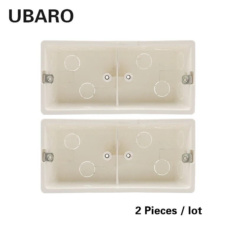 86 Type 5CM Socket Case Concealed Bottom  PC Material White Surface Outlet Junction Wall Light Led Switch Box