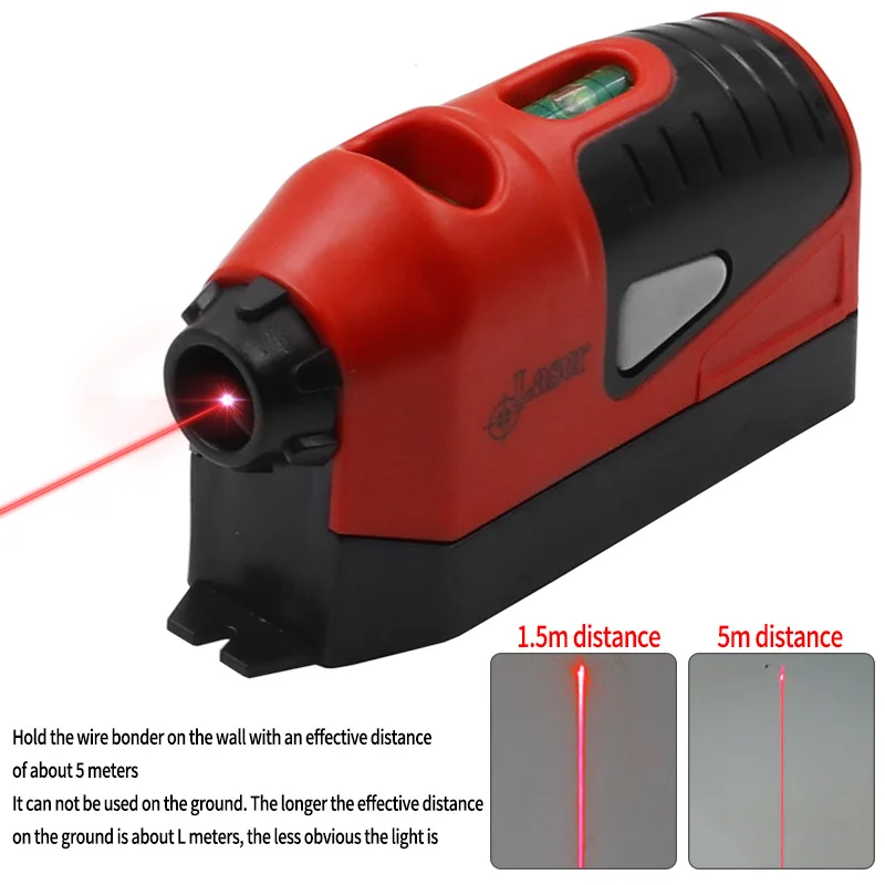 Mini Vertical Spirit Level Tool Laser Level LASER STRAIGHT THE Laser Guided Level Line Measurement Gauge Tool