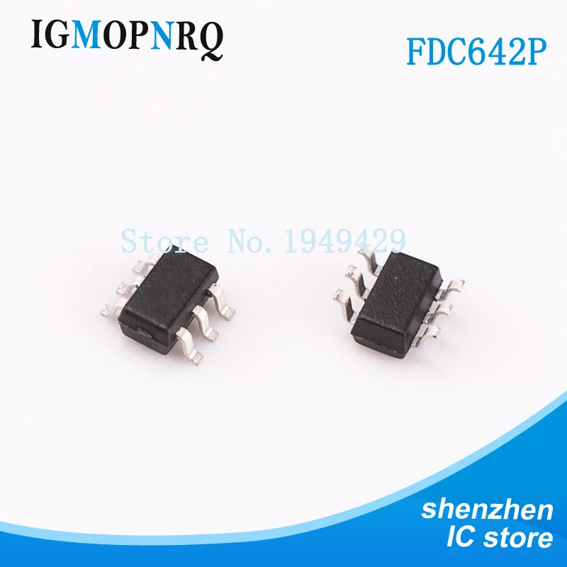 10PCS FDC642P SOT23 FDC642 MOSFET SSOT-6 P-CH -20V new   fast delivery