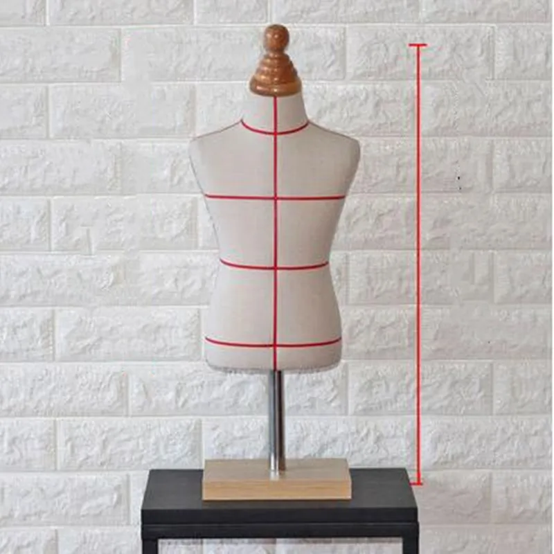 Plastic Male Body Mannequin Sewing for Man Clothes, Wood Base Busto Dresses Form, Standard 1:2 Scale, Jersey Bust Can Pin,C760