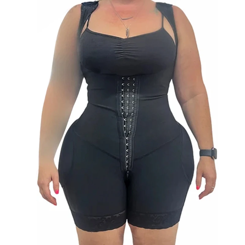 Women\'s Shapewear Charming Curves Elastic Mesh Fabric Slimming Waist Trainer Butt Lifter Lace Body Shaper Fajas Colombianas