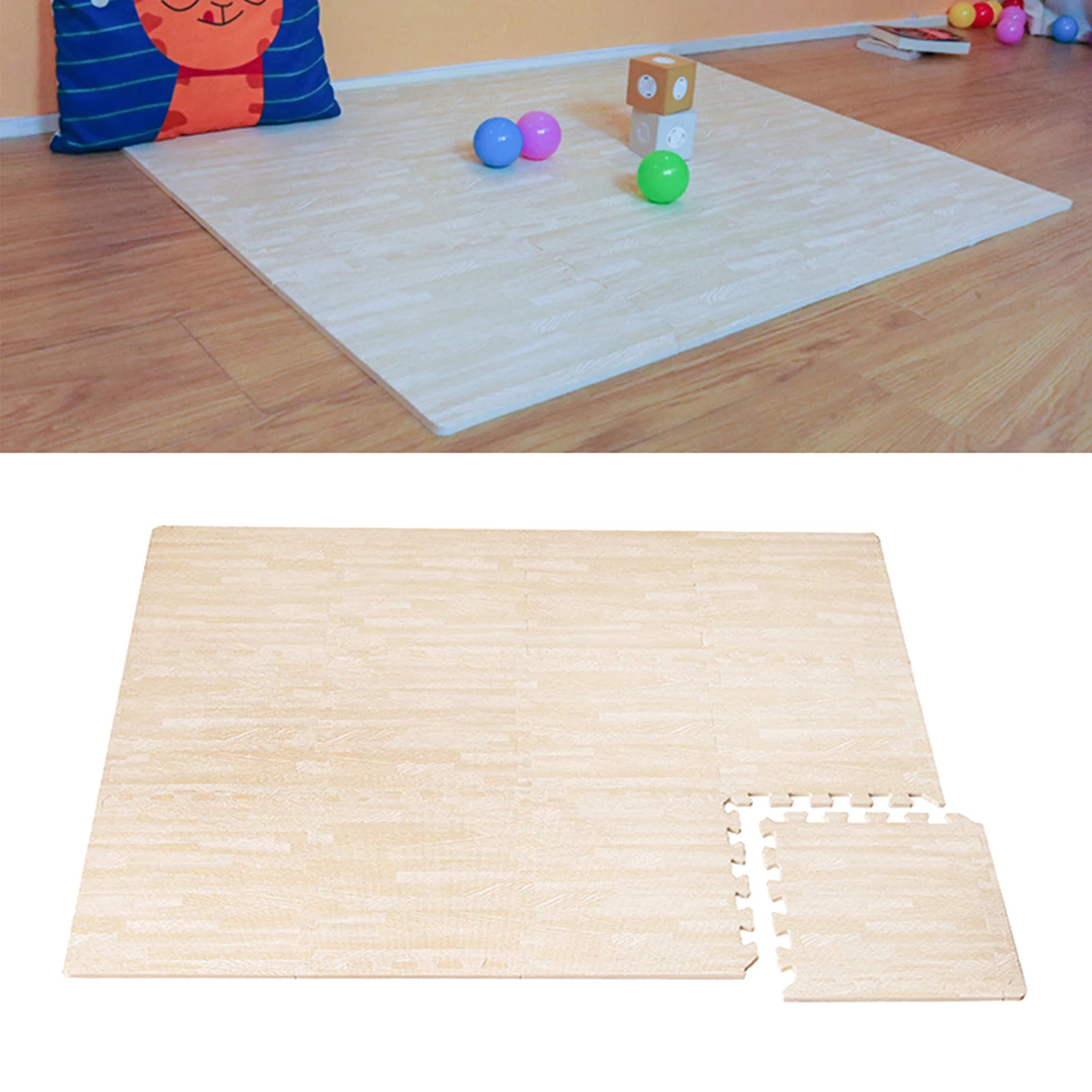 12 Pcs Puzzle Matte Bequeme EVA Schaum Bodenbelag Polsterung Fliesen Spielen Matte für Kindergarten 12x12inch