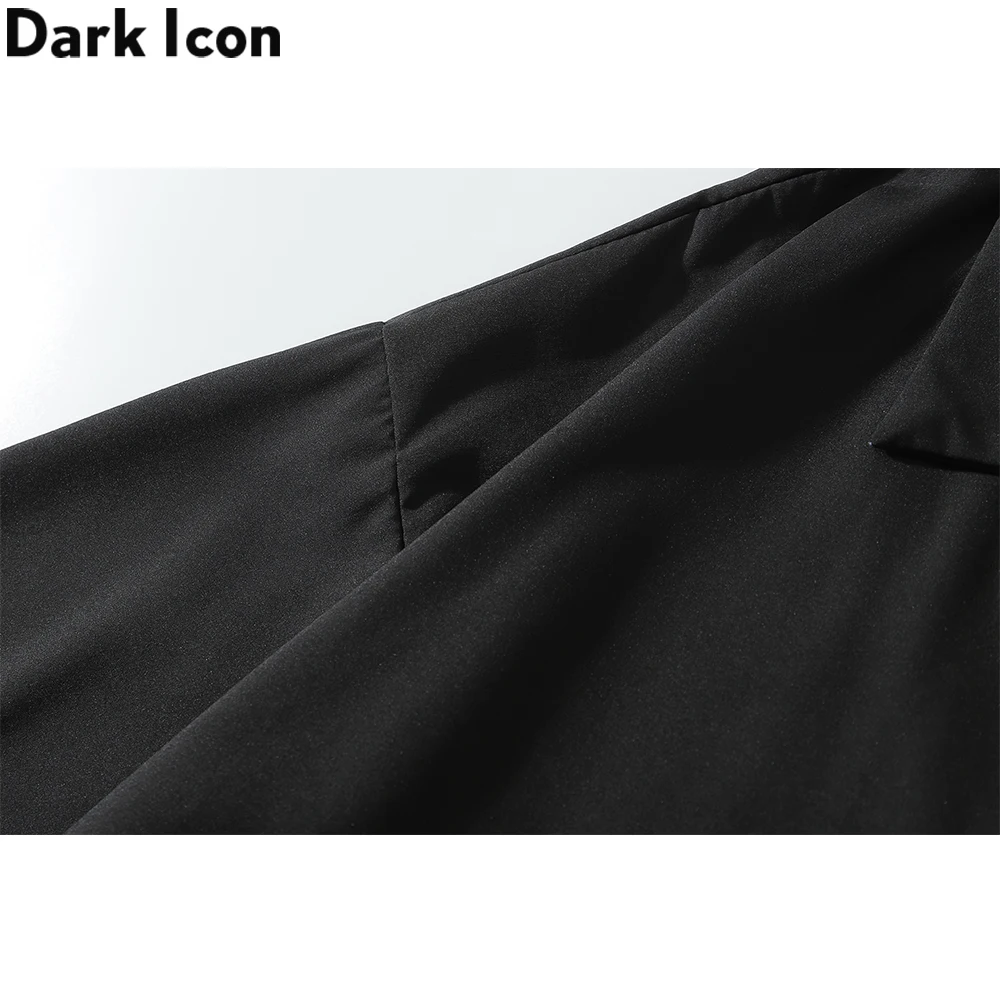 Dark Icon-camisa de calle Vintage para hombre, Color sólido, cuello vuelto, ropa de verano