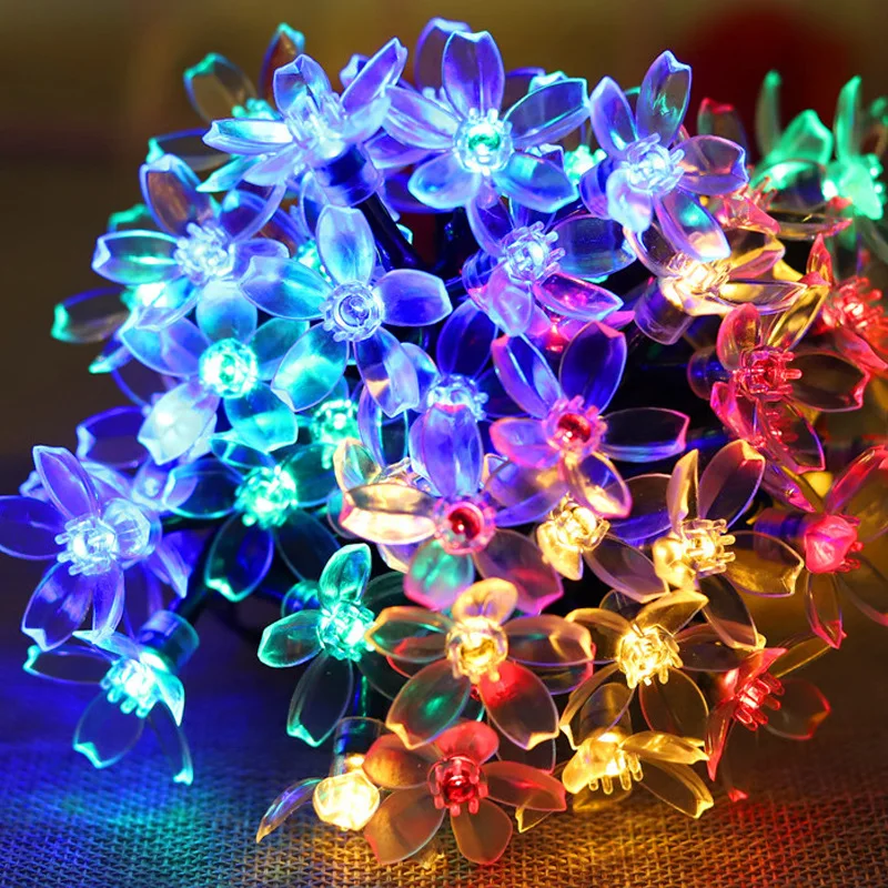 10/20M Cherry Blossom Garland Fairy Lights Indoor Decoration Plug power string Lights 200LED for Wedding Party Holiday Christmas